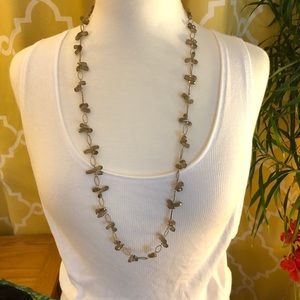 Smokey Quartz Teardrop Cluster Necklace